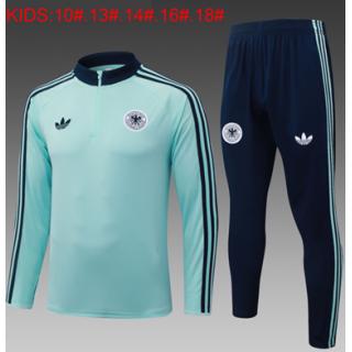 Chándal Alemania 2026 (Verde claro Half Zip) - NIÑOS